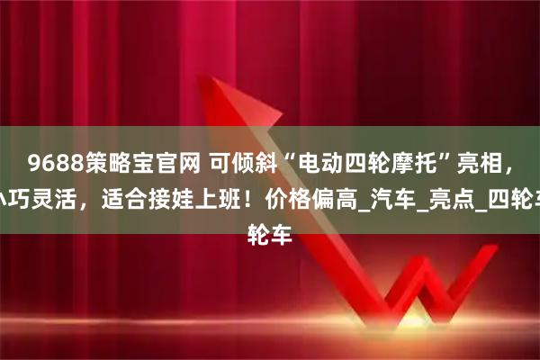 9688策略宝官网 可倾斜“电动四轮摩托”亮相，小巧灵活，适合接娃上班！价格偏高_汽车_亮点_四轮车